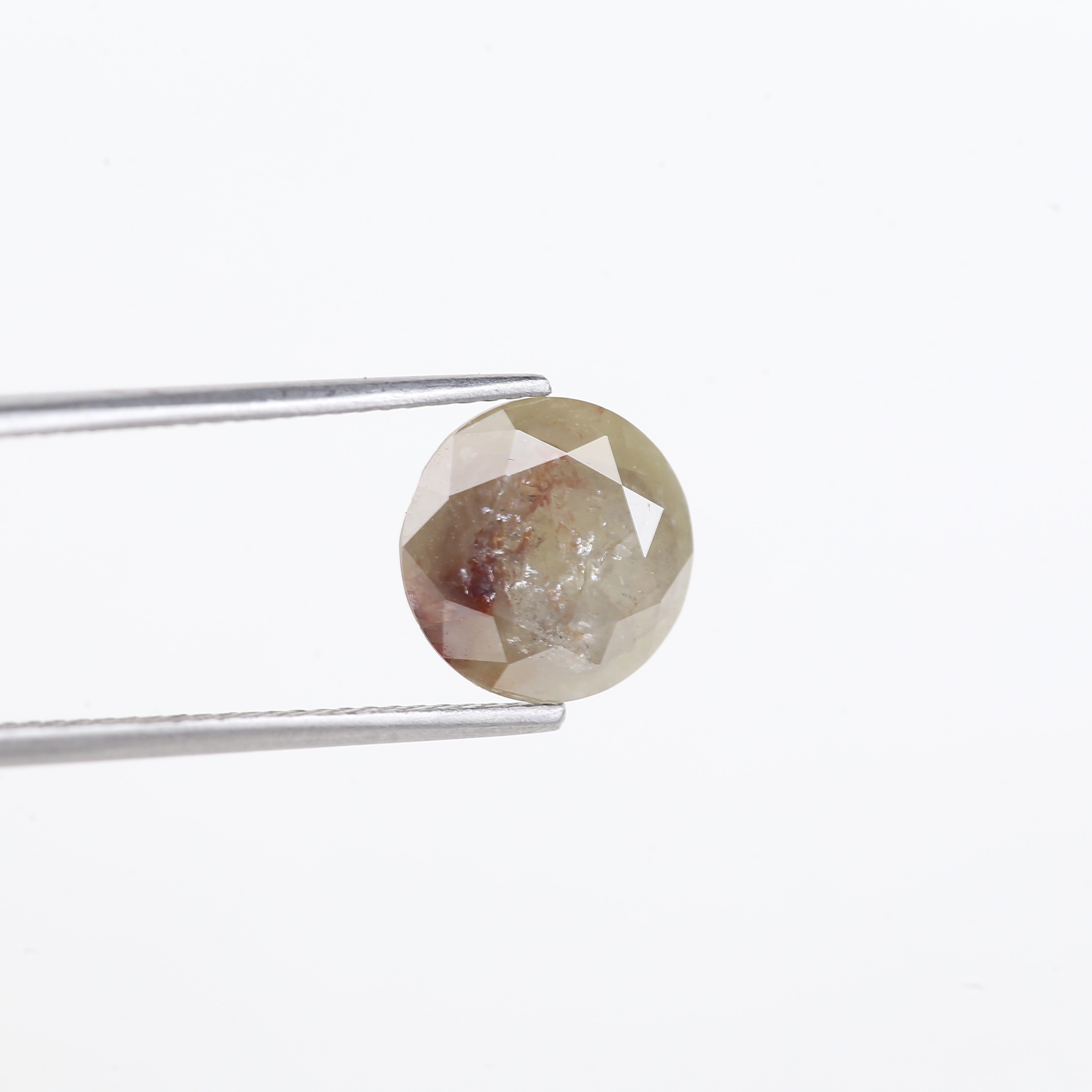 3 Carat Salt and Pepper Diamond Round Brown Natural Loose Stone 9.5 MM