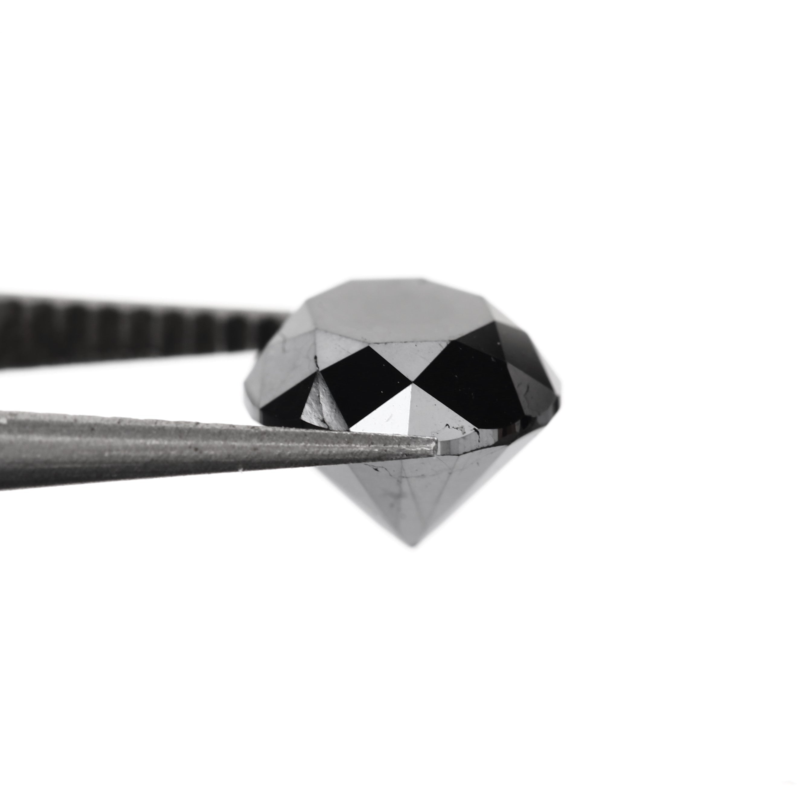 Round Fancy Black Natural Loose Diamond