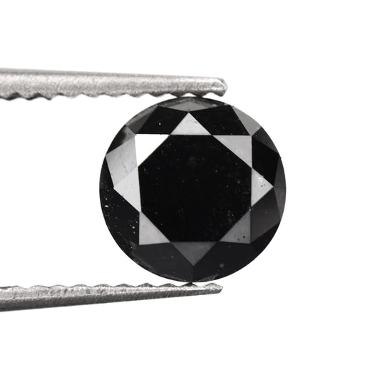 Round Brilliant Cut  Black Natural Diamond