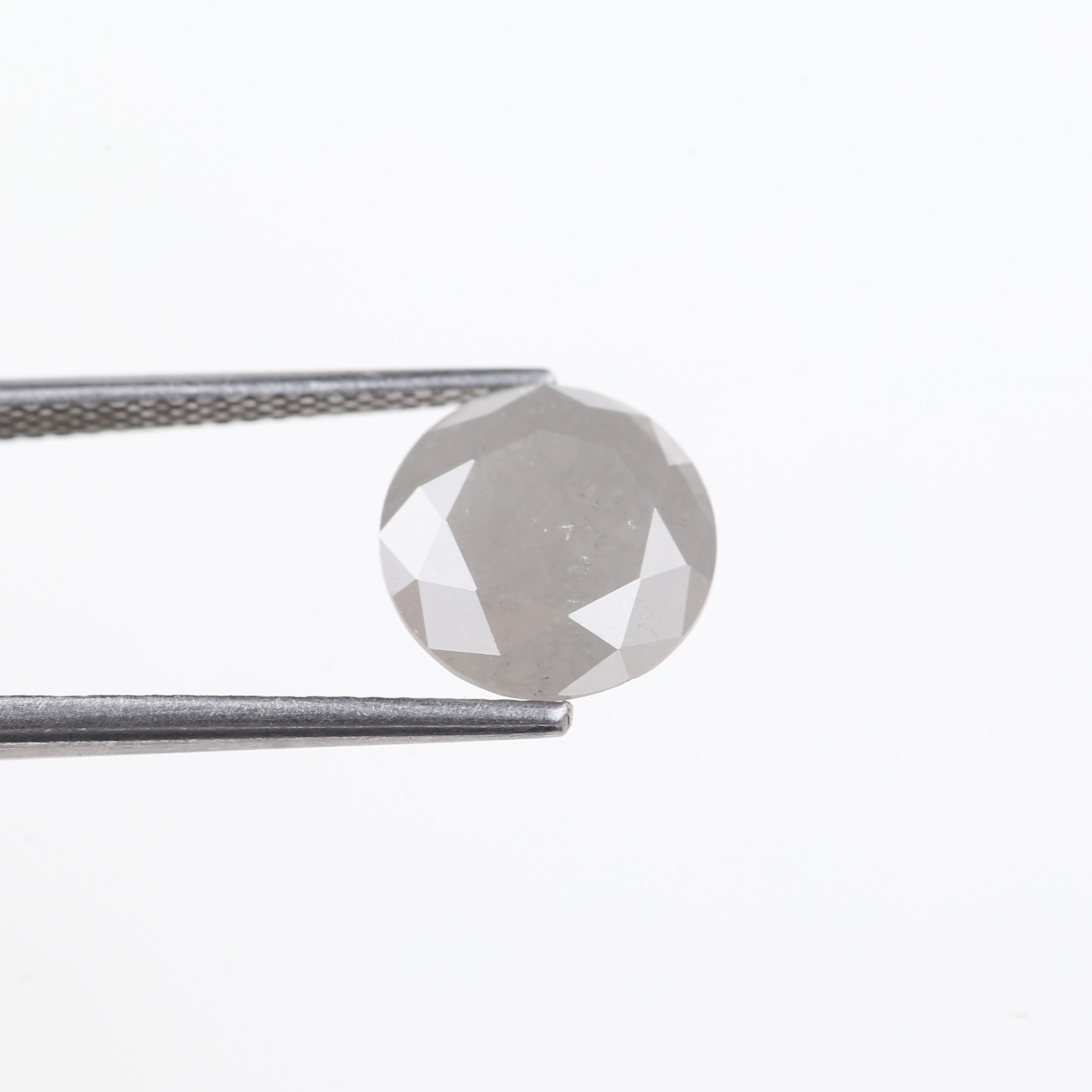 2.80 Carat Fancy Gray Round Brilliant Cut Salt and Pepper Diamond 9.30 MM