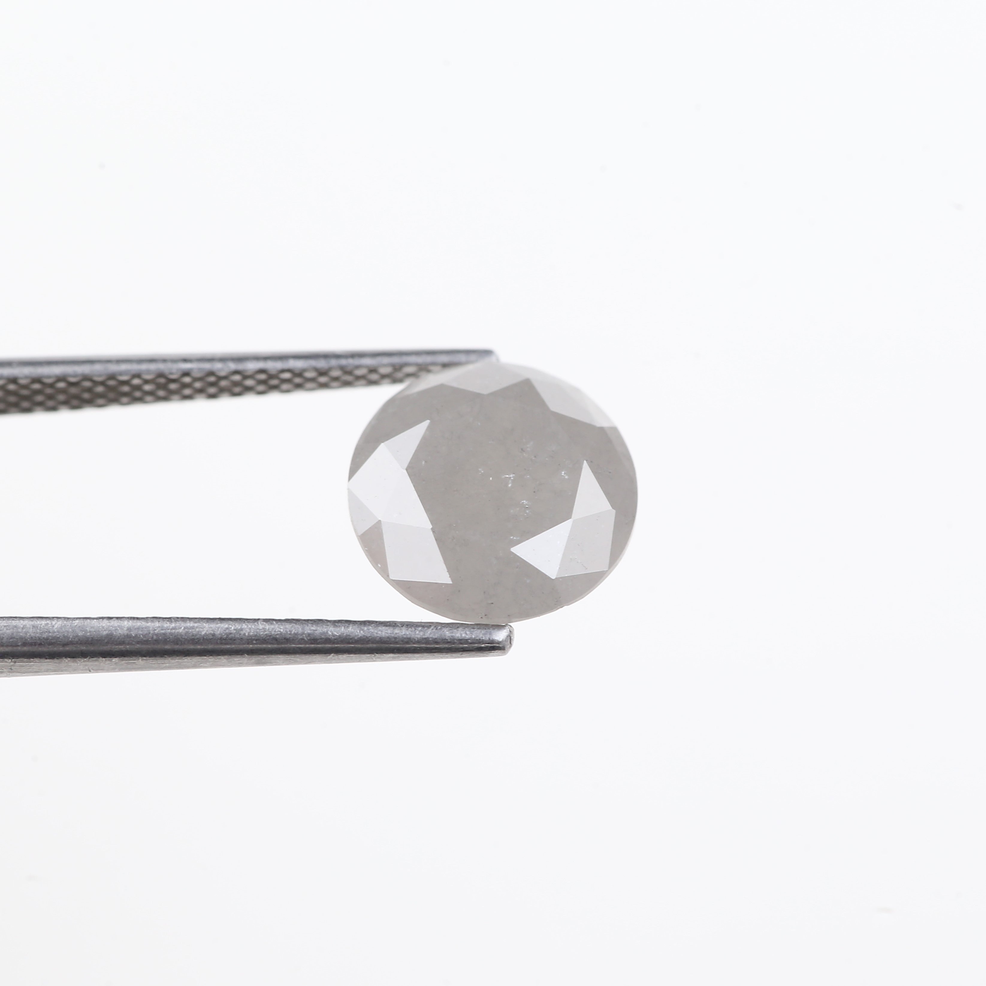 2.80 Carat Fancy Gray Round Brilliant Cut Salt and Pepper Diamond 9.30 MM