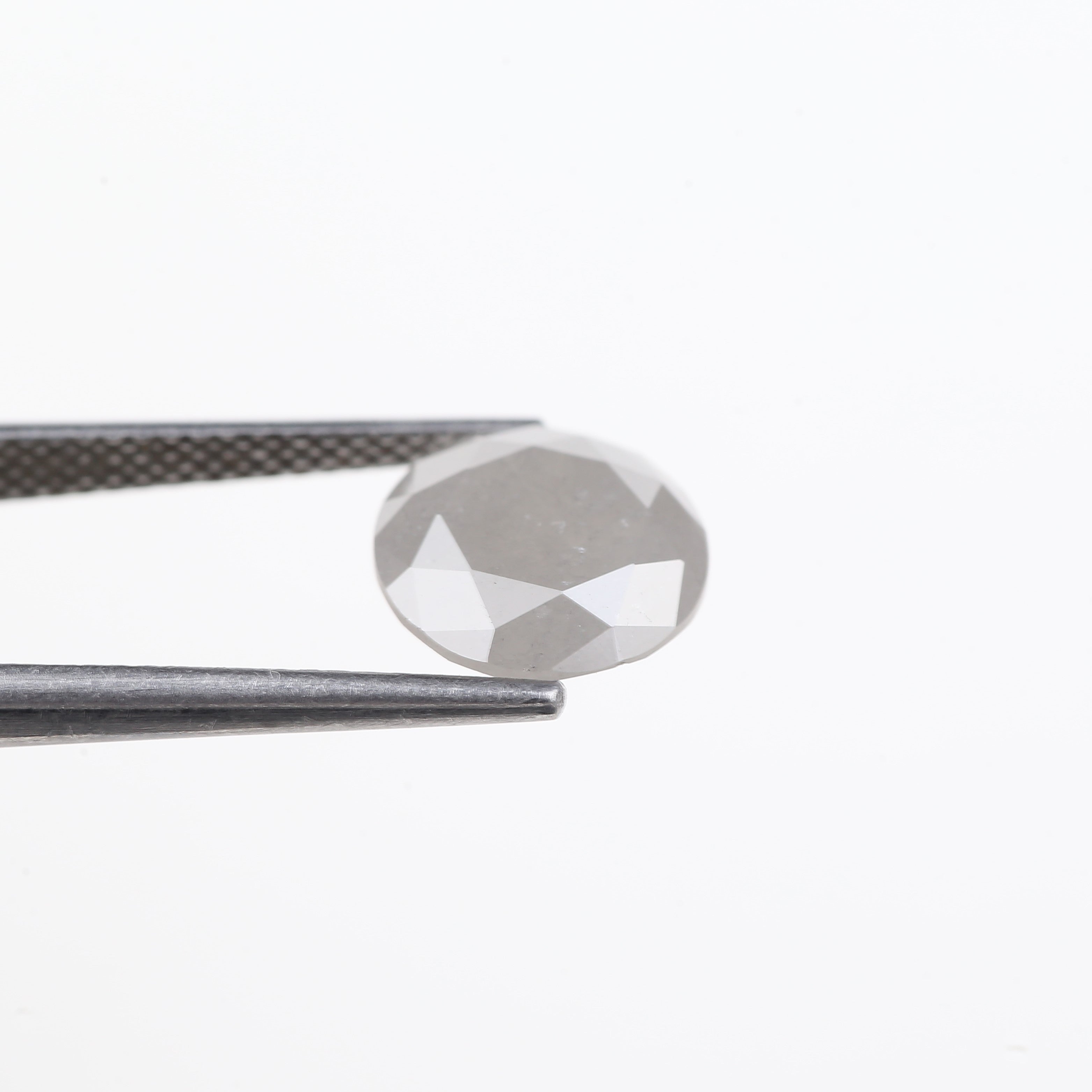 2.80 Carat Fancy Gray Round Brilliant Cut Salt and Pepper Diamond 9.30 MM