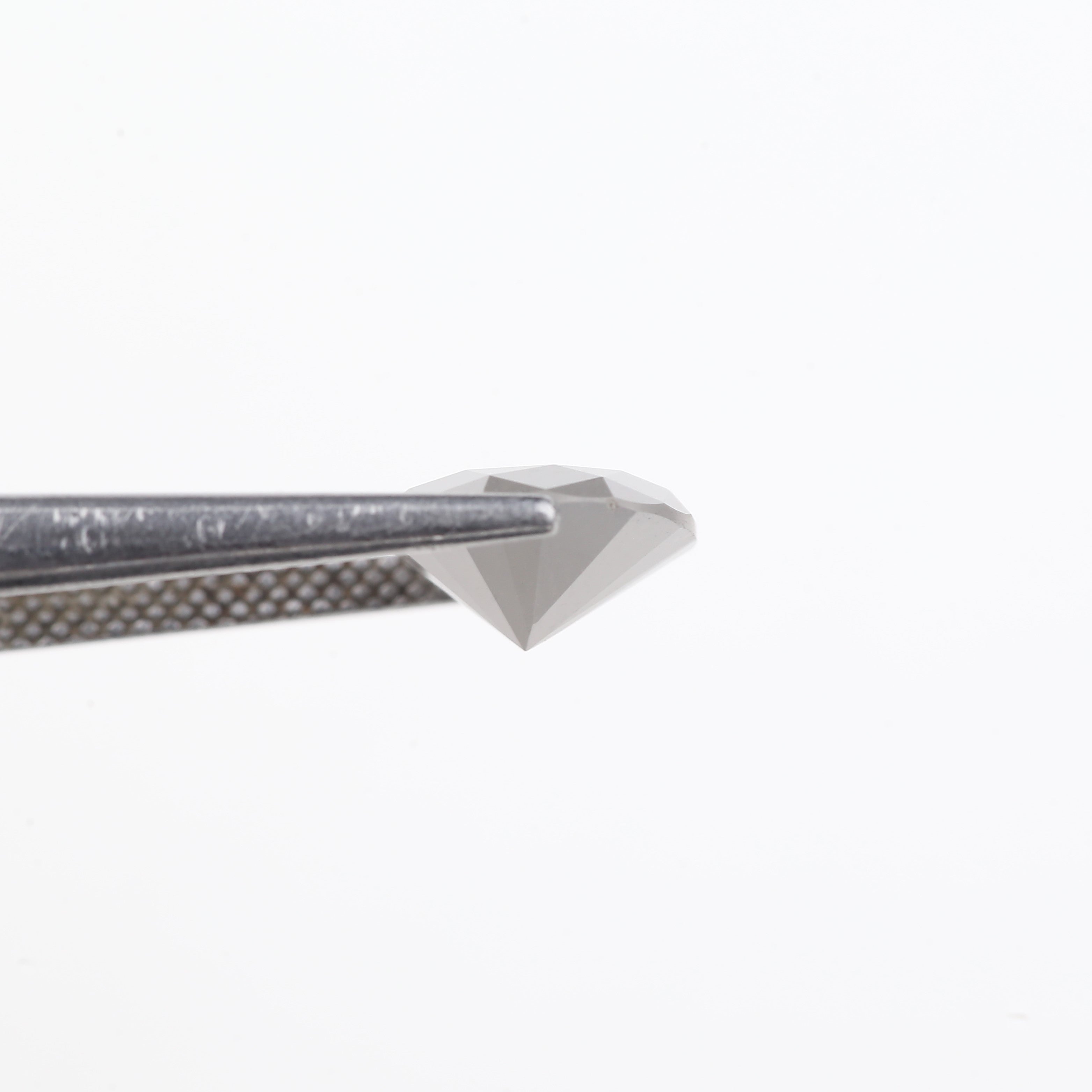 2.80 Carat Fancy Gray Round Brilliant Cut Salt and Pepper Diamond 9.30 MM