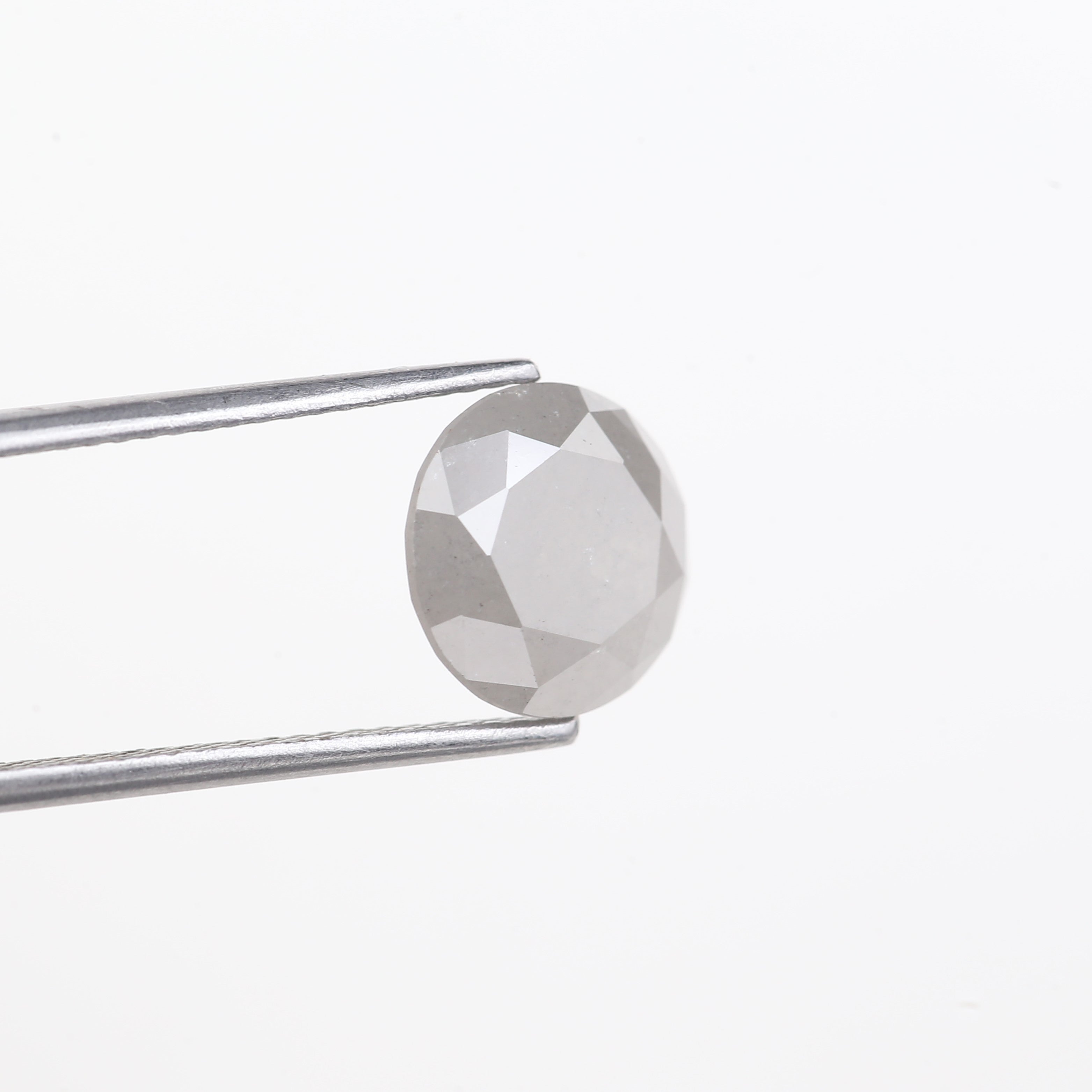 2.80 Carat Fancy Gray Round Brilliant Cut Salt and Pepper Diamond 9.30 MM