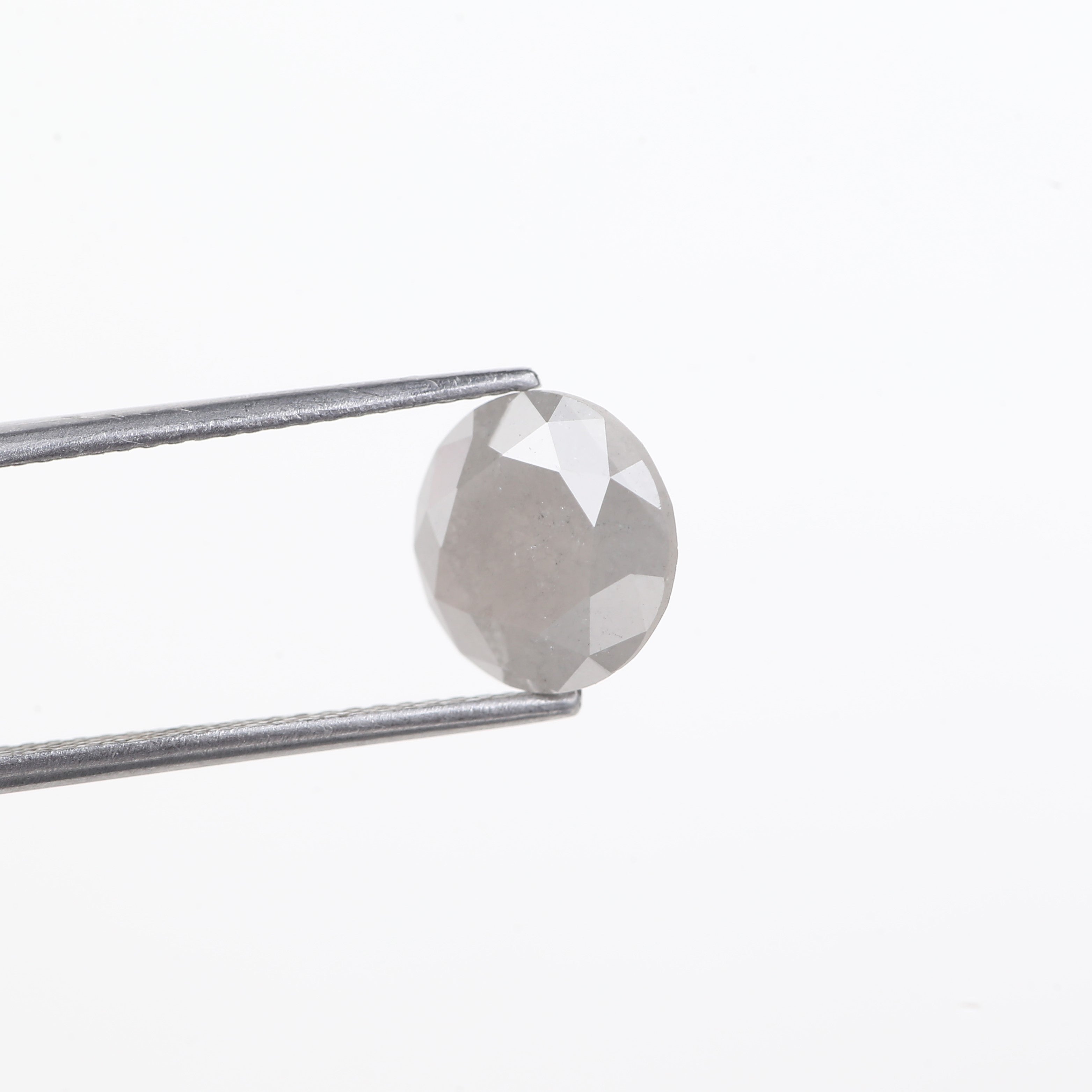 2.80 Carat Fancy Gray Round Brilliant Cut Salt and Pepper Diamond 9.30 MM