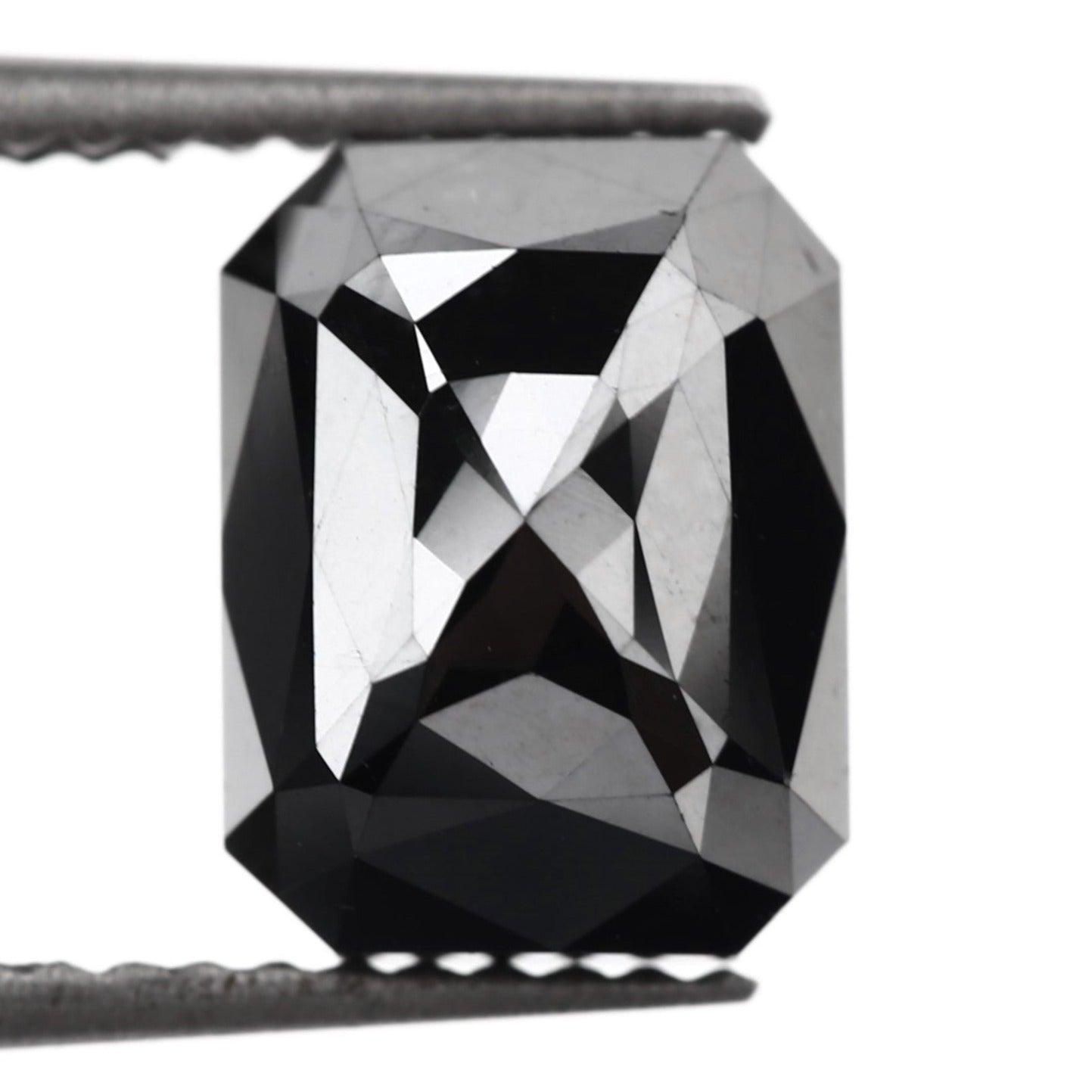 radiant fancy black natural diamond