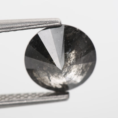 1.57 Carat Fancy Black Round Cut Natural Loose Diamond 7.5 MM - Blackdiamond