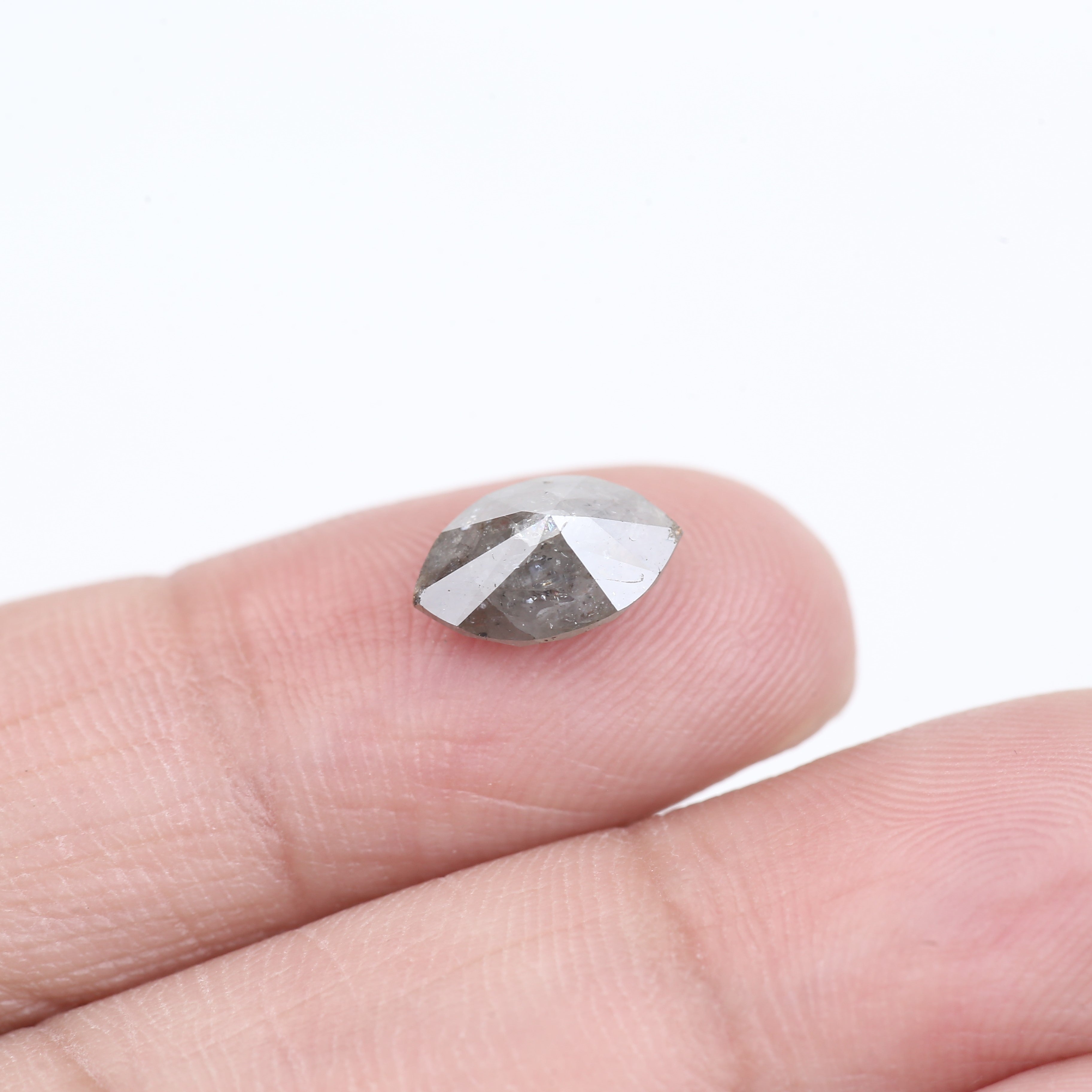 1.76 Carat Gray Salt and Pepper Diamond Marquise 9.79 MM