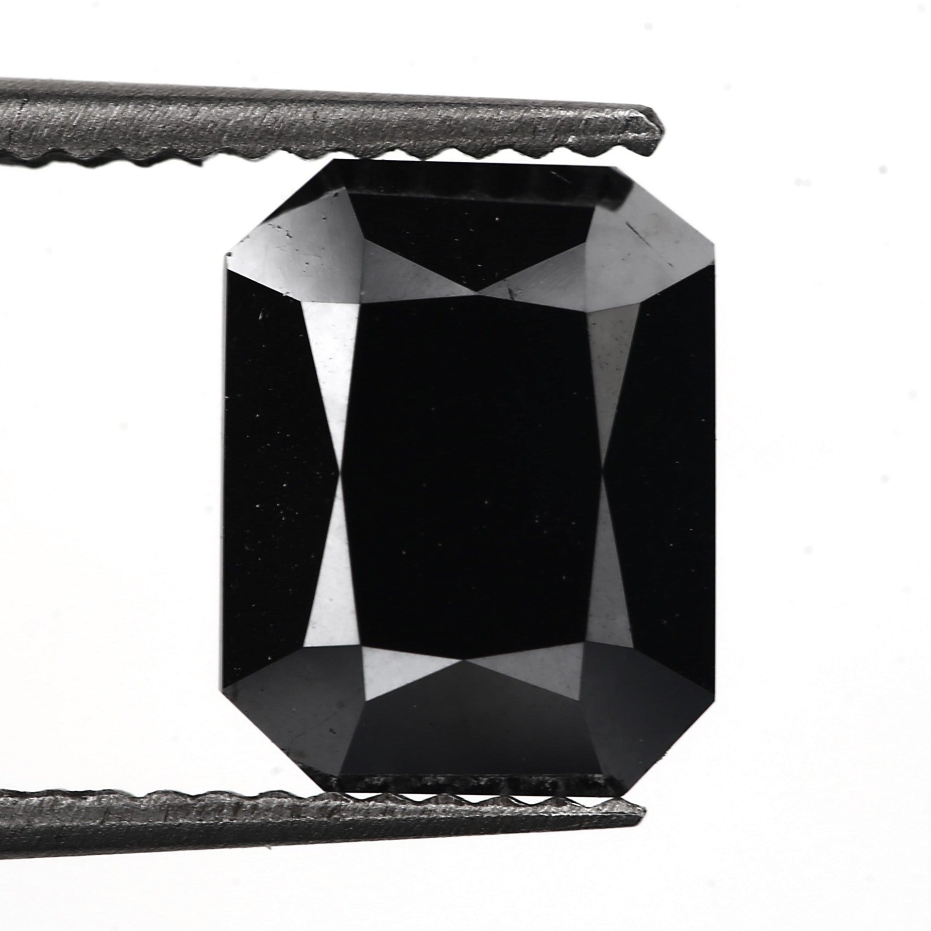 cut corner radiant fancy black diamond