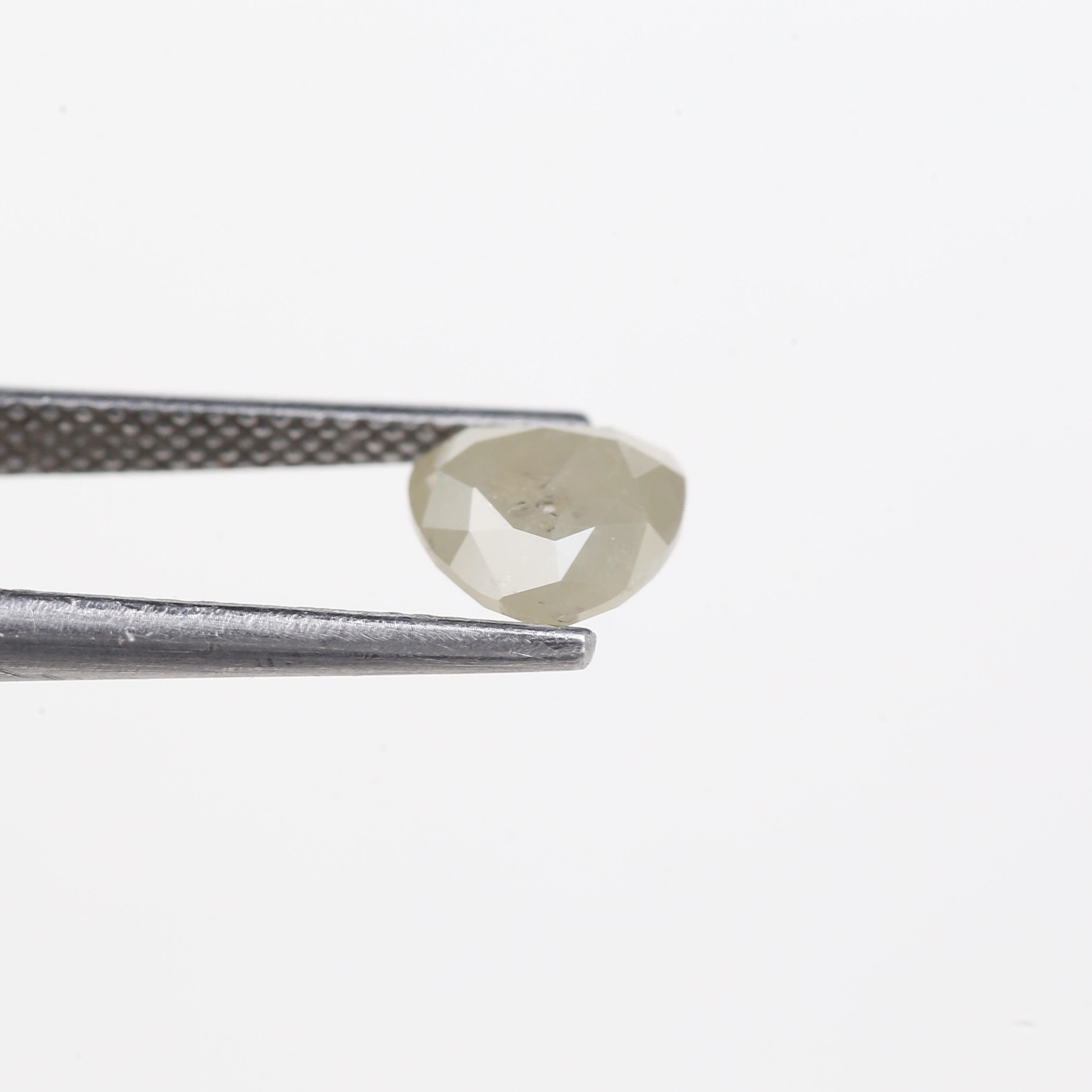 1.50 Carat Natural Light Gray Heart Shape Salt And Pepper Diamond 6.66 MM