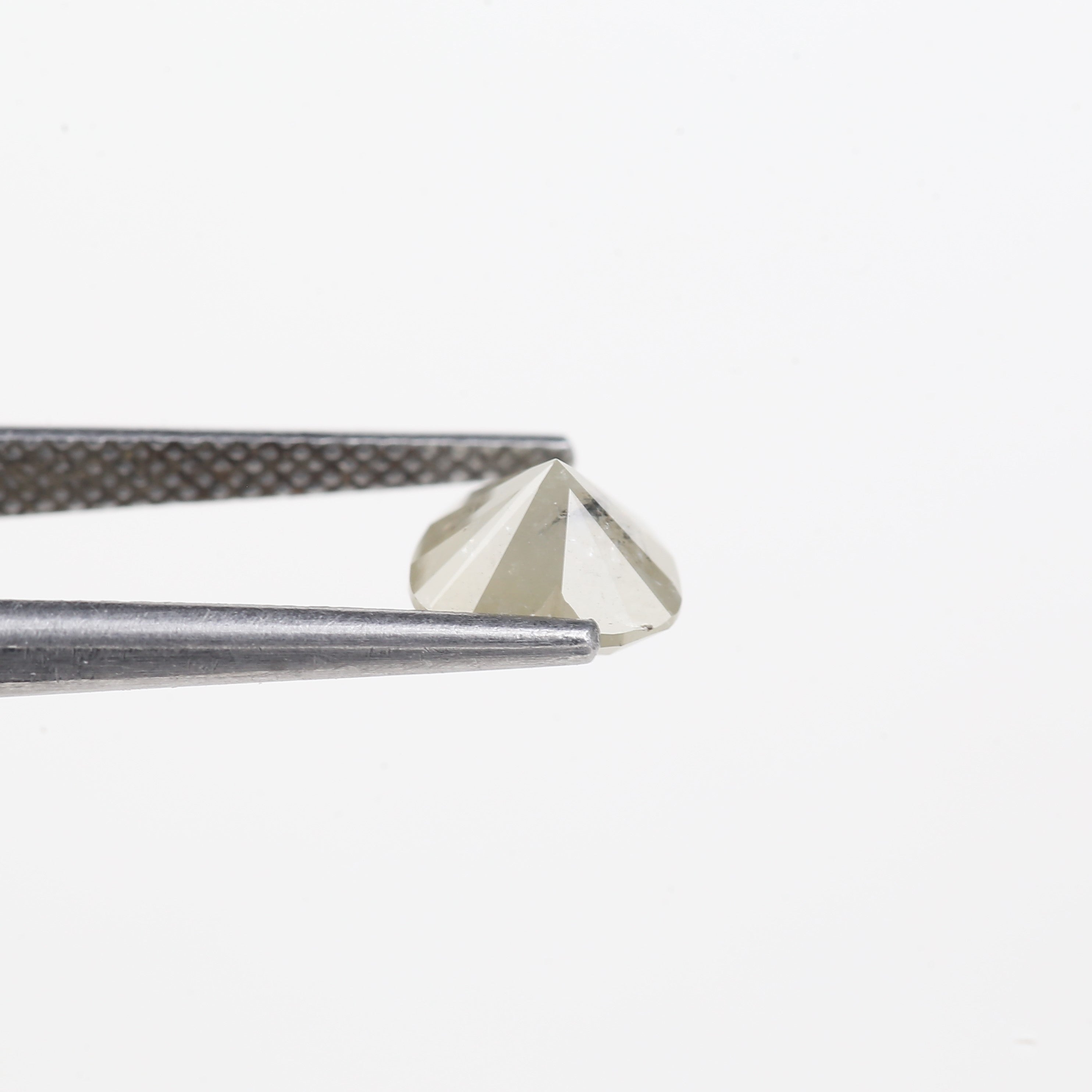 1.50 Carat Natural Light Gray Heart Shape Salt And Pepper Diamond 6.66 MM