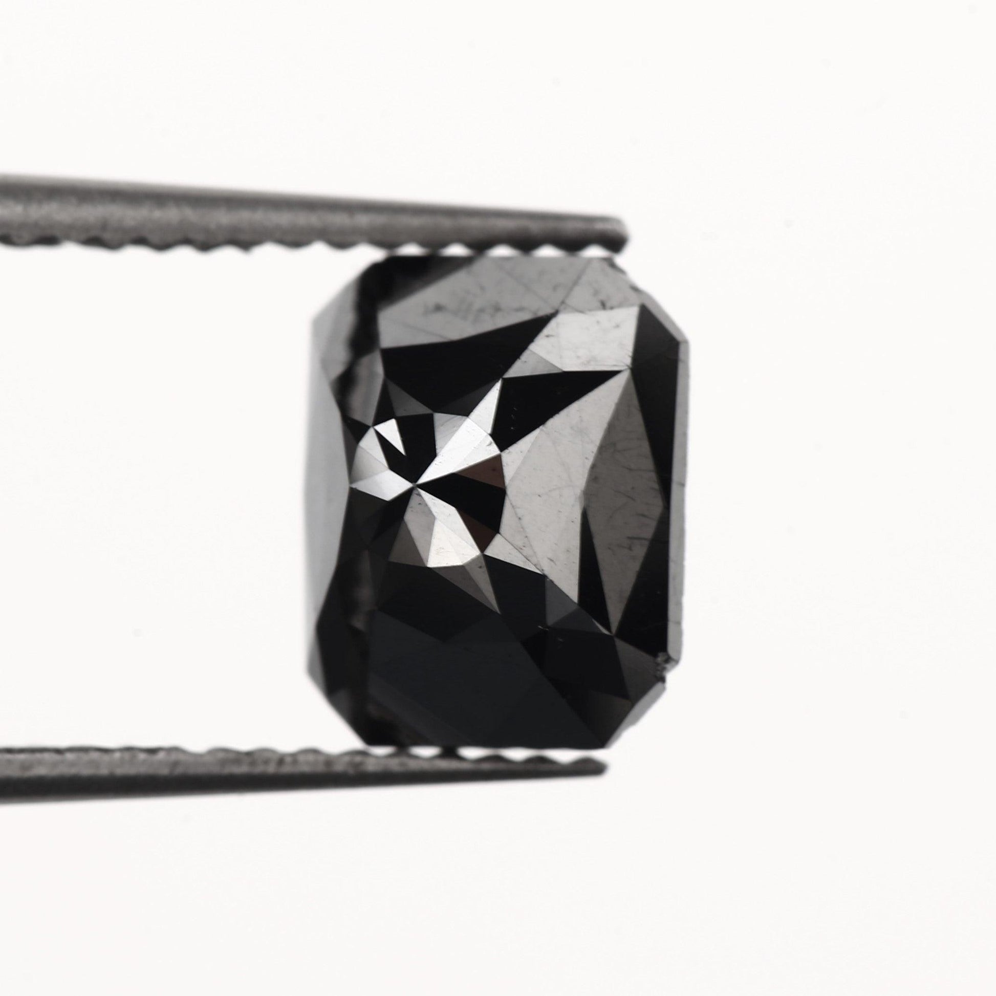 radiant emerald natural black diamond