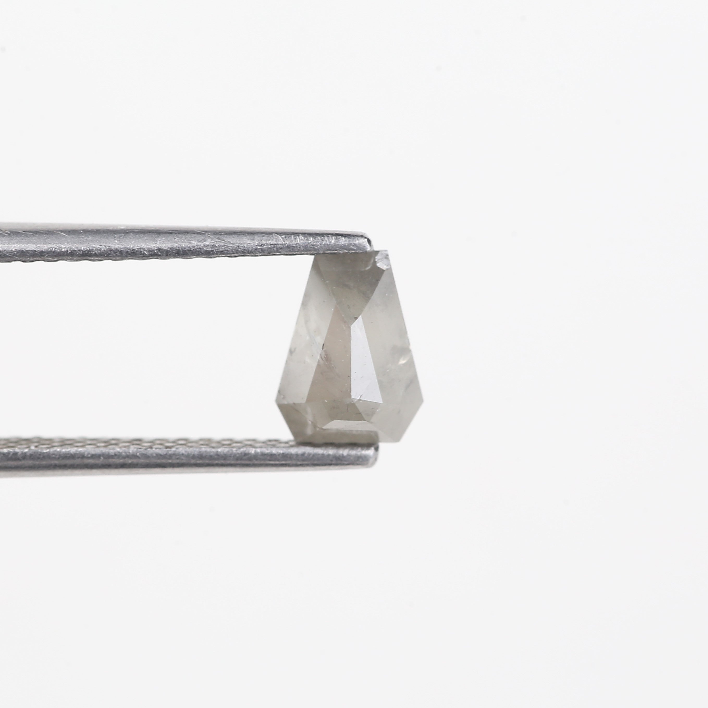 0.93 Carat Natural Grey Coffin Shape Salt And Pepper Diamond 6.88 MM