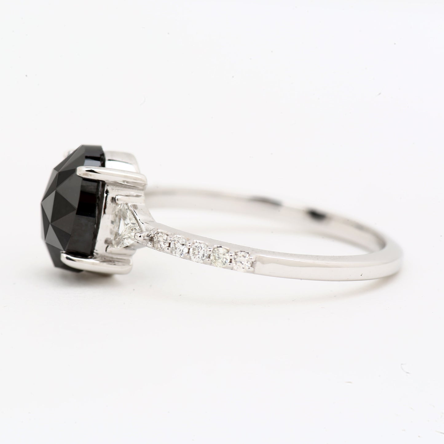 natural black diamond ring