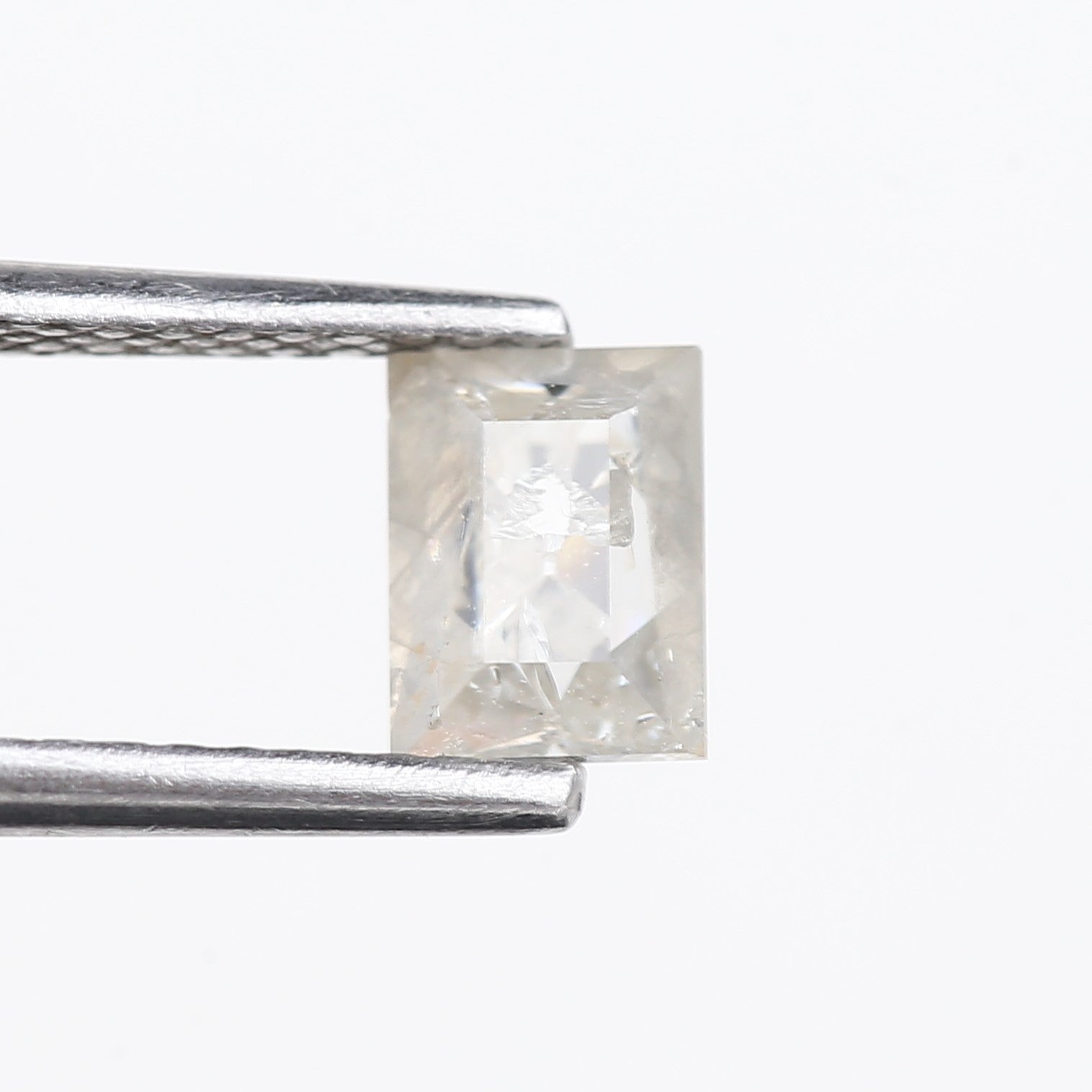 0.78 Carat Natural Icy gray Rectangular Salt and Pepper Diamond 5.70 MM