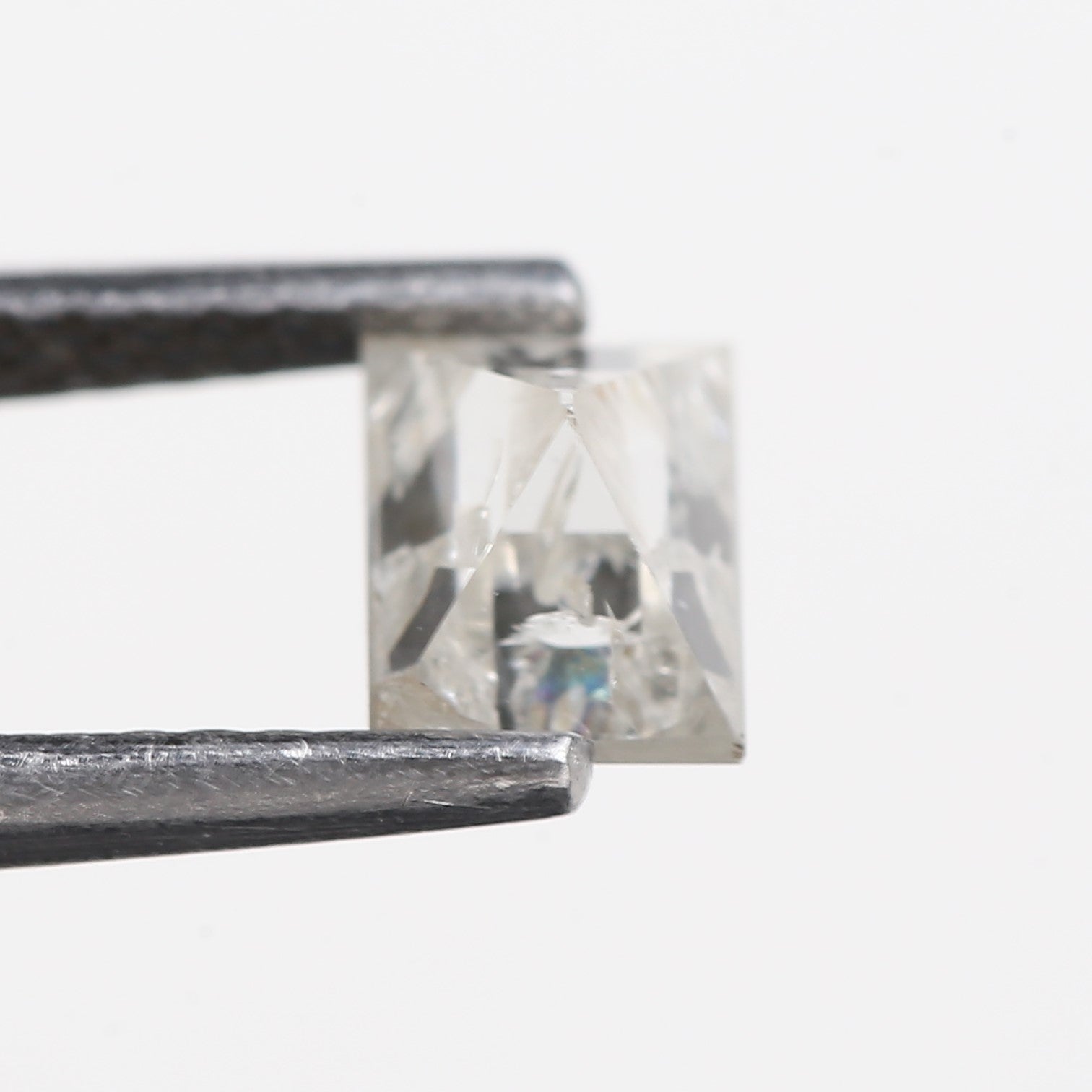 0.78 Carat Natural Icy gray Rectangular Salt and Pepper Diamond 5.70 MM