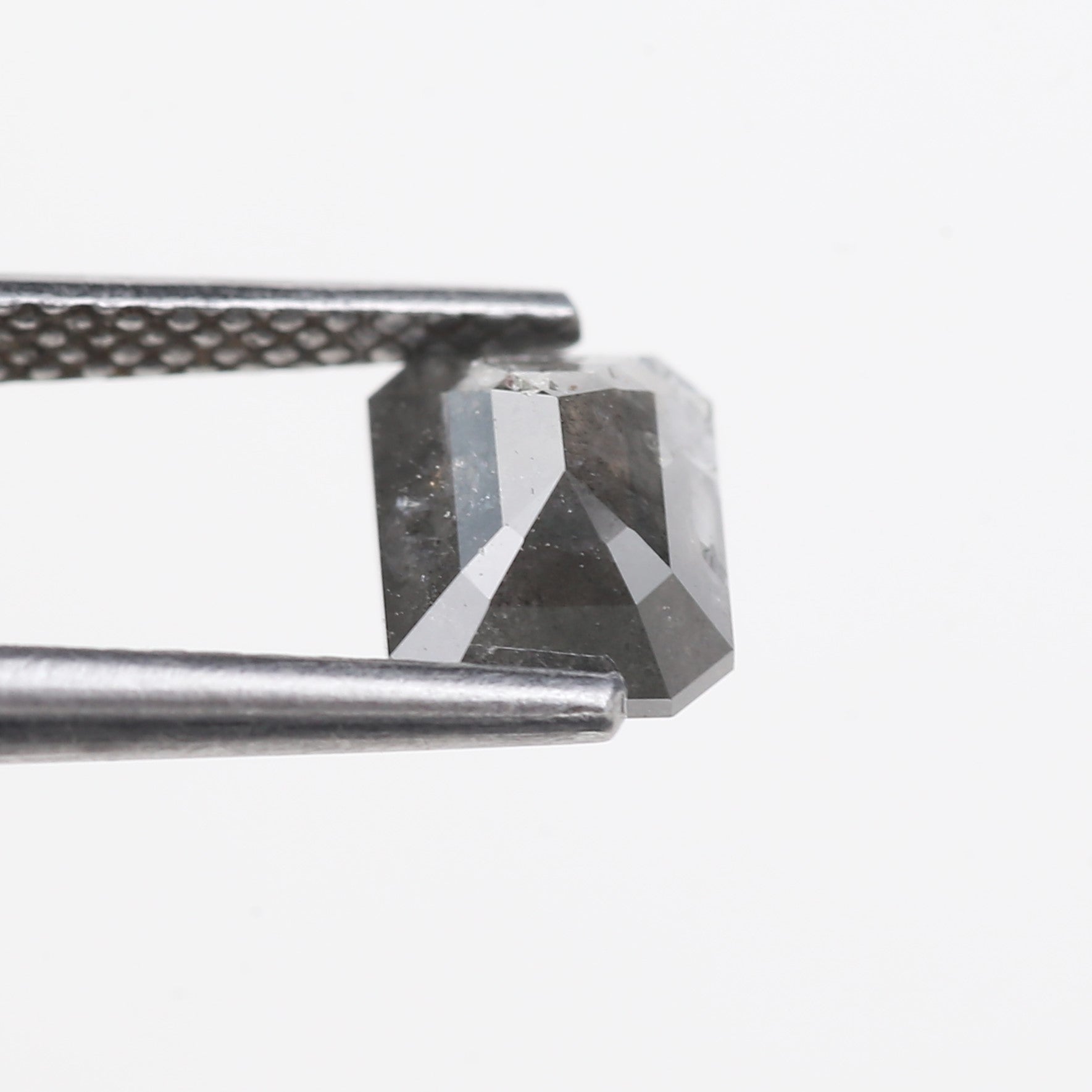 1.29 Carat Natural Gray Emerald Salt And Pepper Diamond 6.67 MM