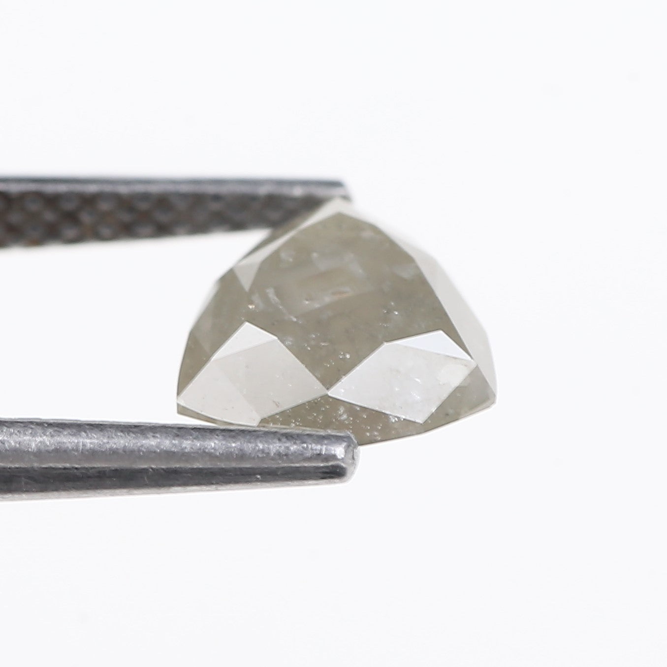 1.33 Carat Natural Gray Trillion Cut Salt and Pepper Diamond 6.97 MM