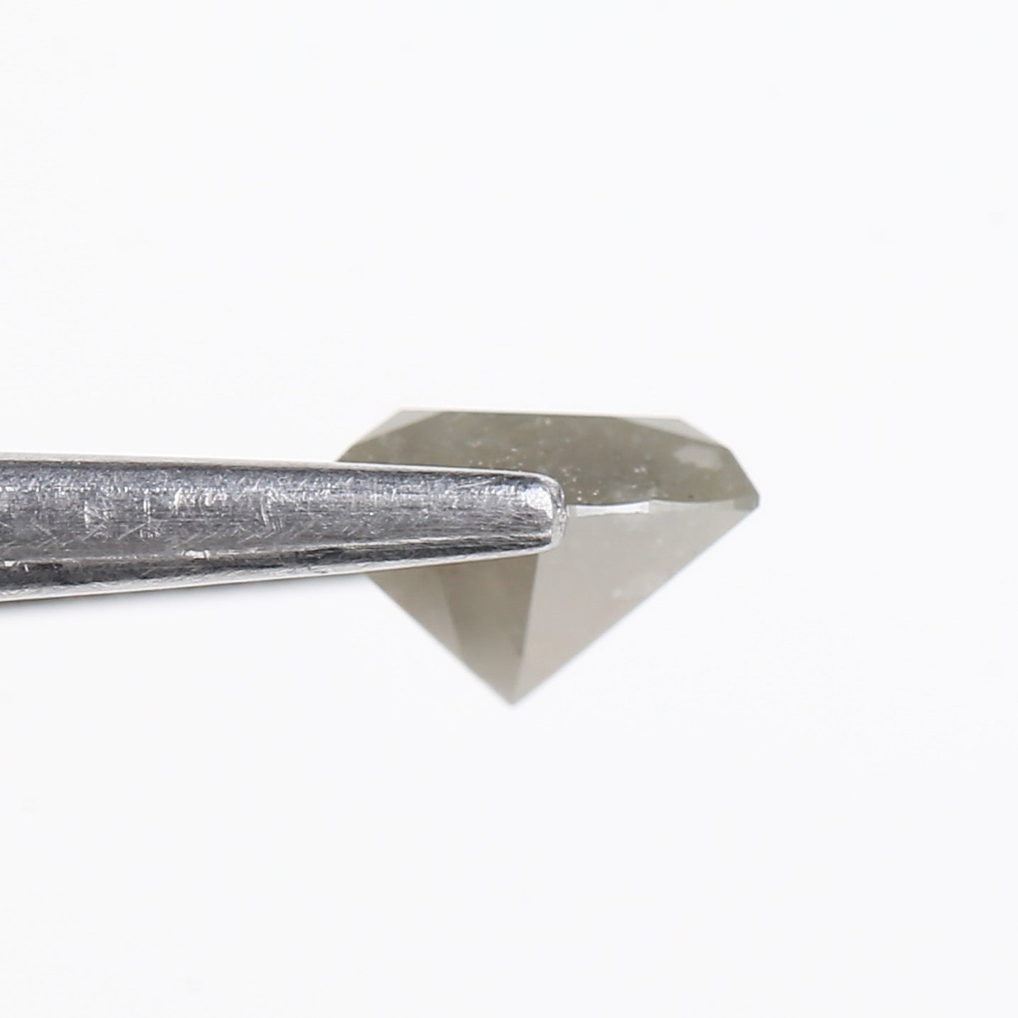 1.33 Carat Natural Gray Trillion Cut Salt and Pepper Diamond 6.97 MM