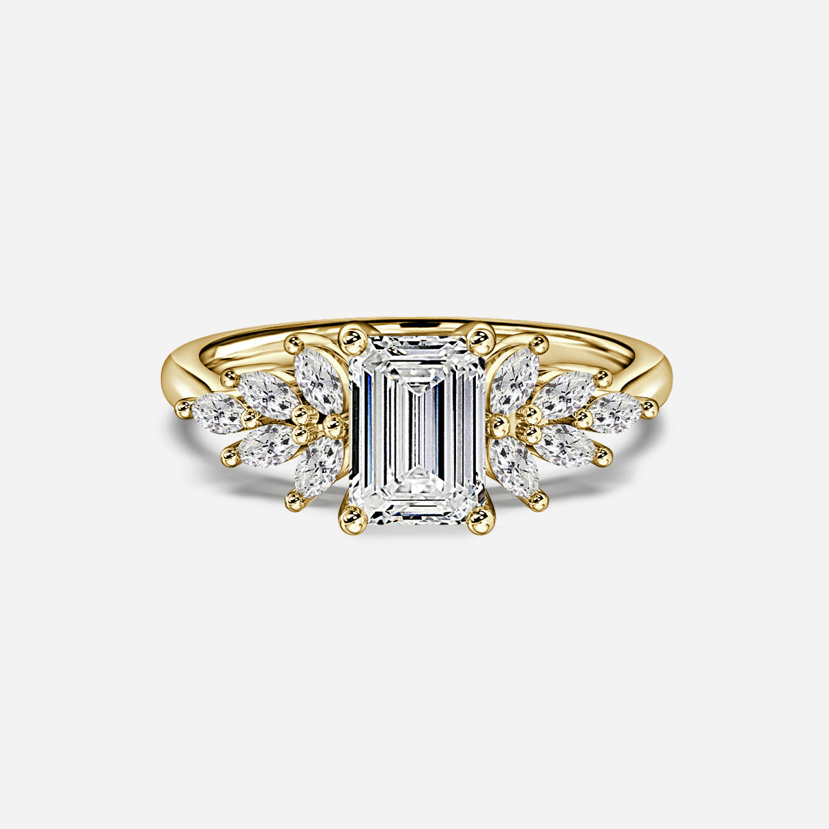 Emerald 1 Carat Lab Grown Diamond Ring IGI Certified Isabella