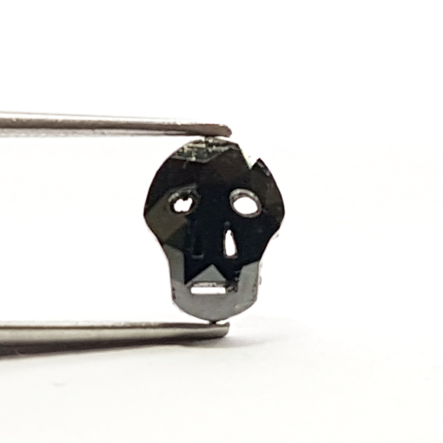 1.22 Carat Skull Shape Black Diamond 8 MM