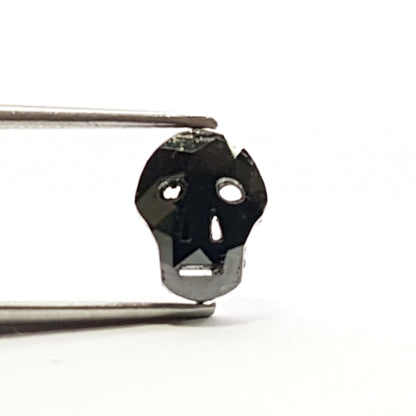 1.22 Carat Skull Shape Black Diamond 8 MM