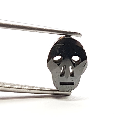 1.22 Carat Skull Shape Black Diamond 8 MM