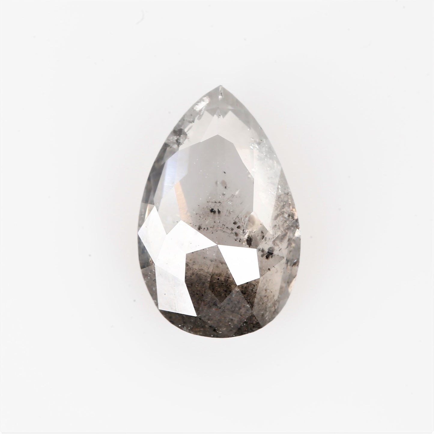 1.50 Ct Salt and Pepper Diamond Fancy Gray Pear 8.94 MM