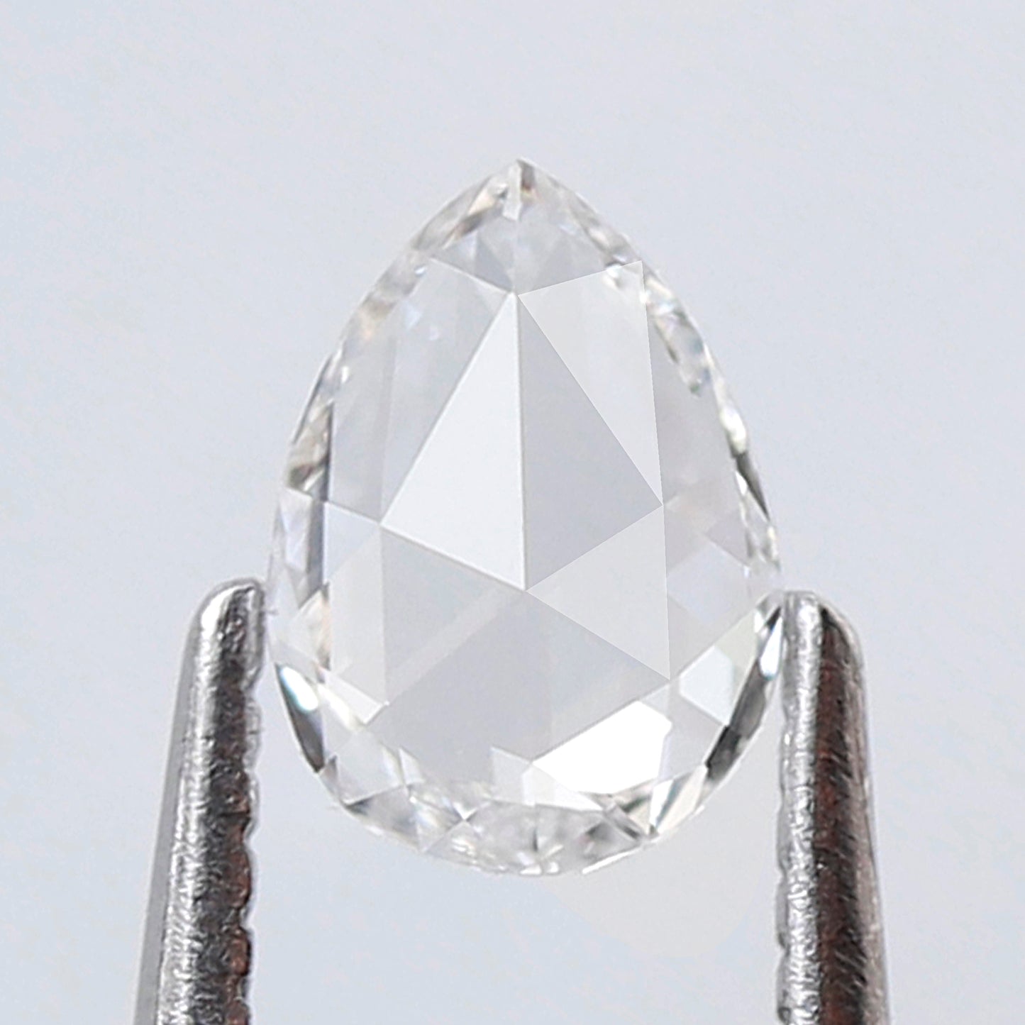 0.37 Carat White Pear Rose Cut EF Color VS Clarity Diamond