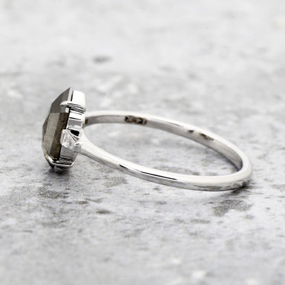 14k white gold ring