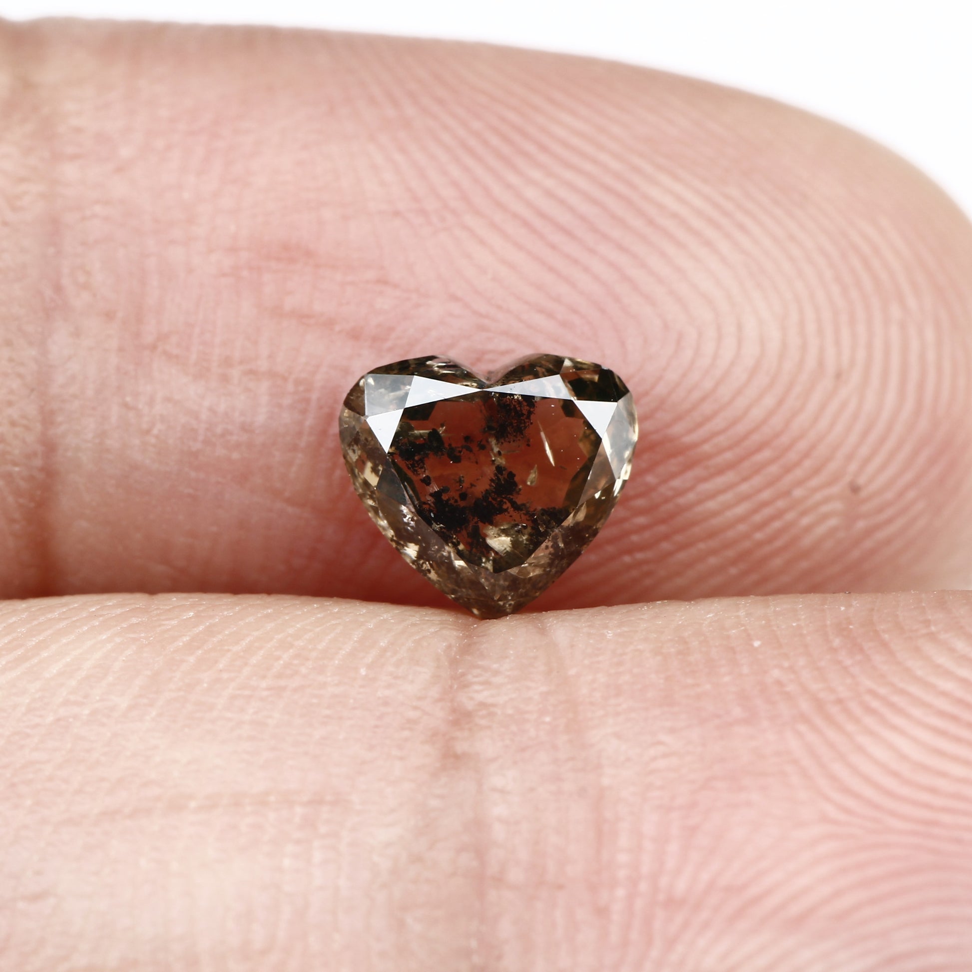 fancy cognac heart diamond