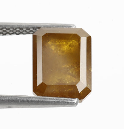 2.95 Carat 9.28 MM Natural Fancy Yellow Emerald Cut Loose Diamond - Blackdiamond