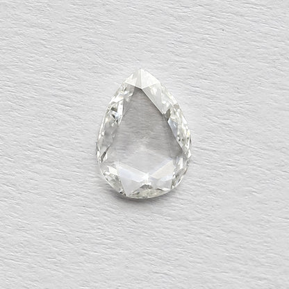 0.31 Carat White Pear Rose Cut FG Color VS Clarity Diamond 6 MM