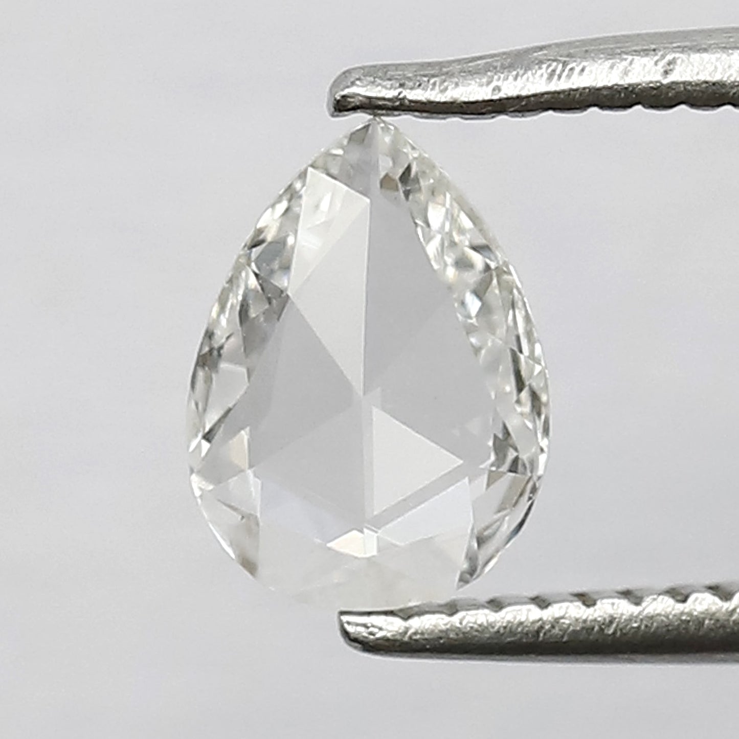 0.31 Carat White Pear Rose Cut FG Color VS Clarity Diamond 6 MM