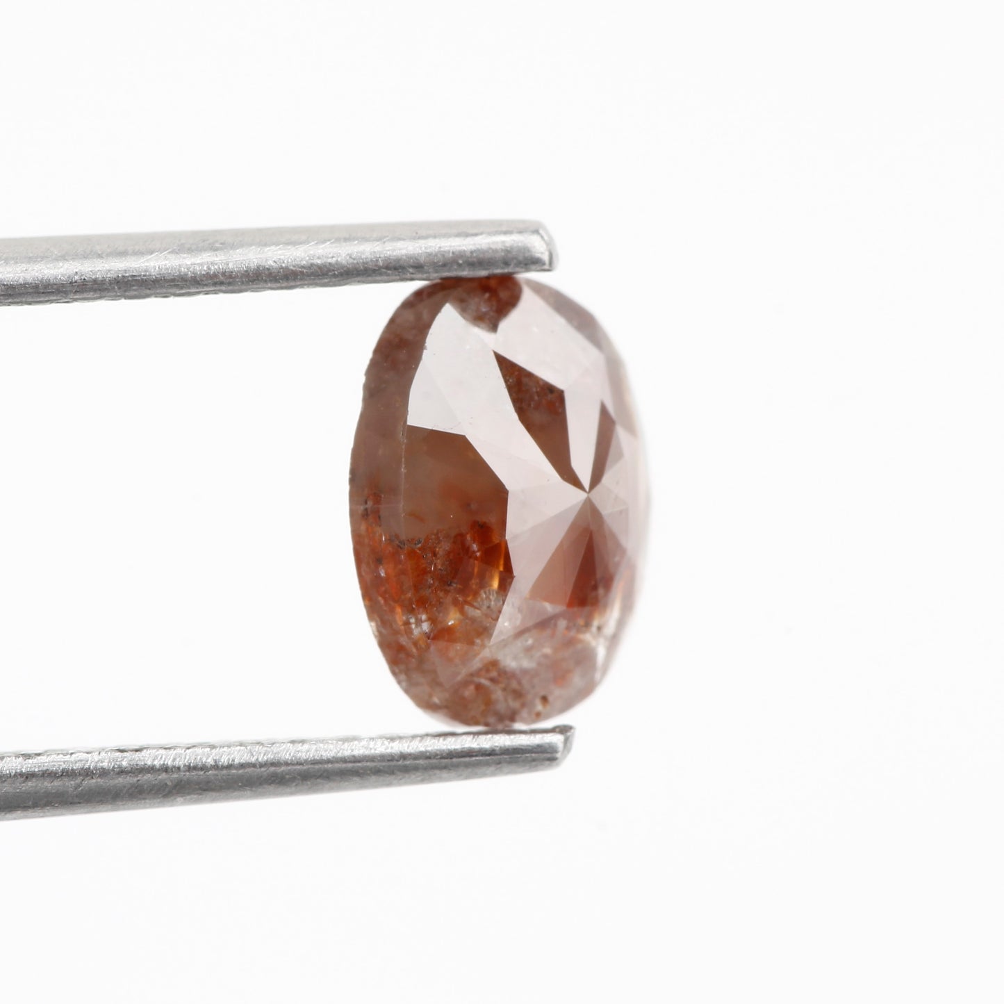 1.07 Carat Natural Orange Rose Cut Diamond Oval 7.5 MM