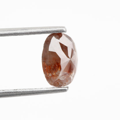 1.07 Carat Natural Orange Rose Cut Diamond Oval 7.5 MM