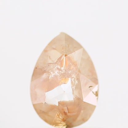 0.61 Carat Natural Peach Orange Rose Cut Pear Diamond SDM977