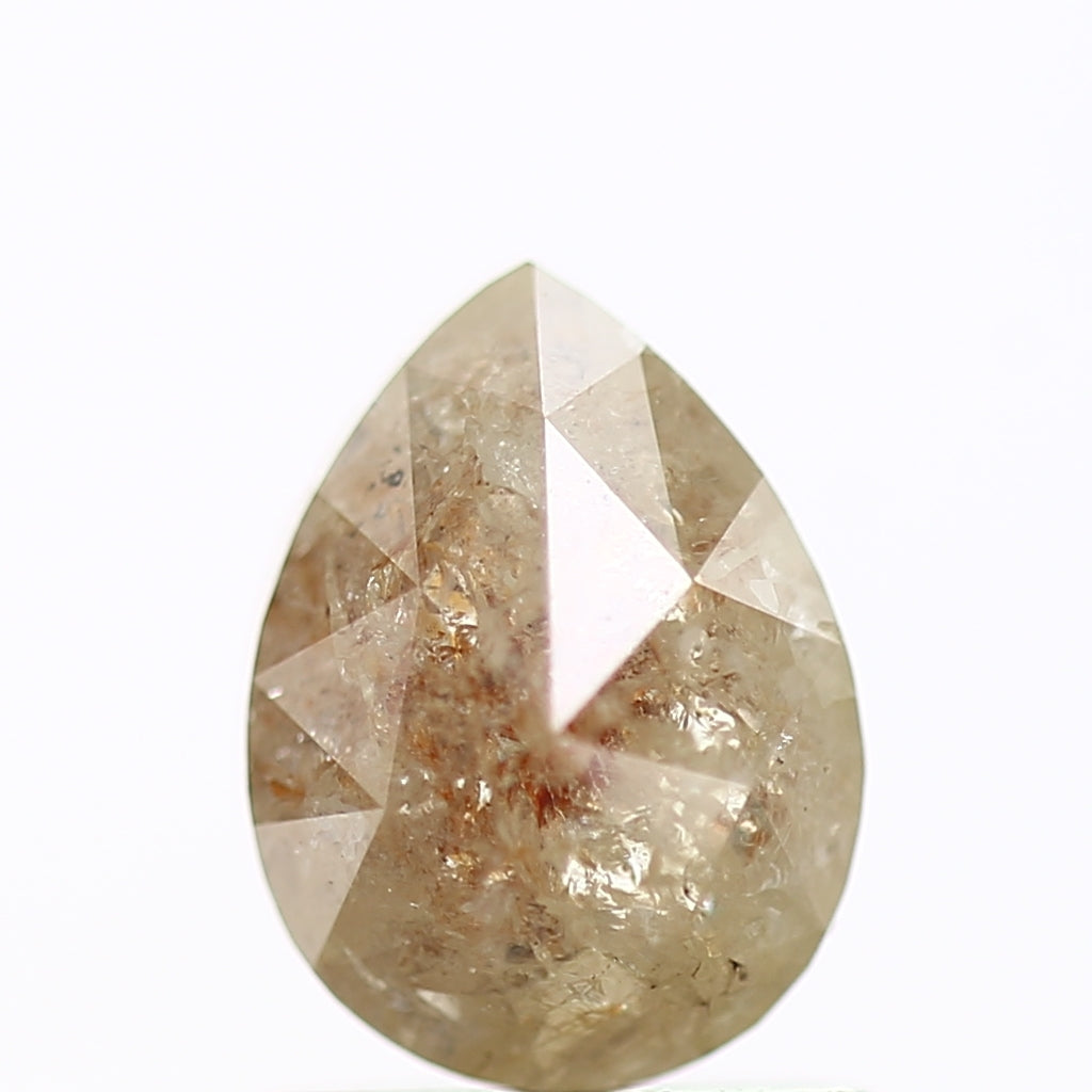 1.03 Carat Natural Pear Rose Cut Gray Rustic Diamond SDM232