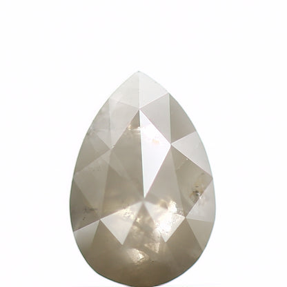 0.86 Carat Natural Pear Rose Cut Gray Rustic Real Diamond SDM274