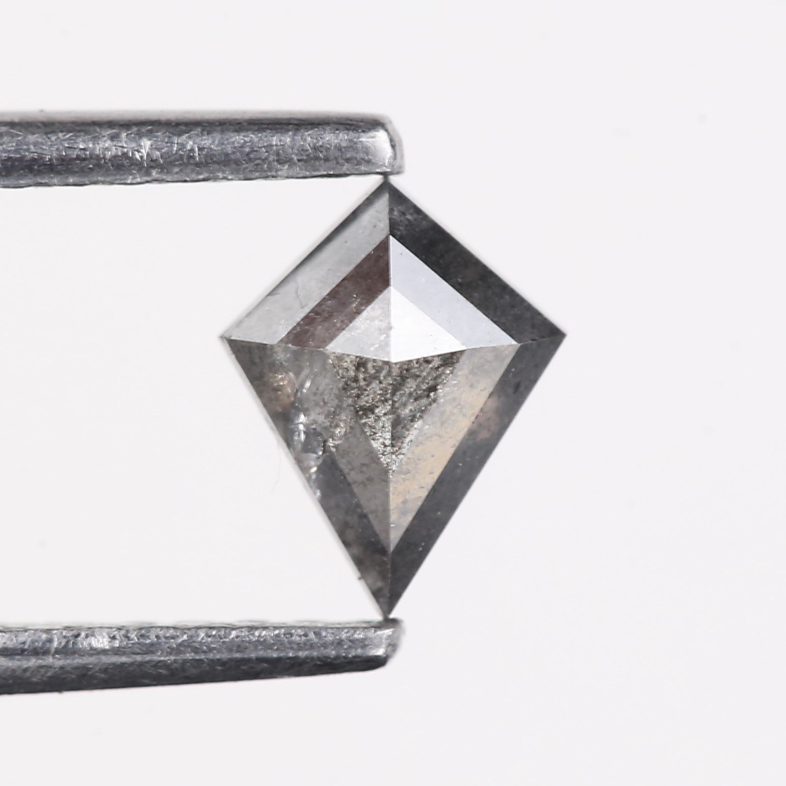0.37 Carat Natural Gray Kite Cut Salt And Pepper Diamond 6.20 MM