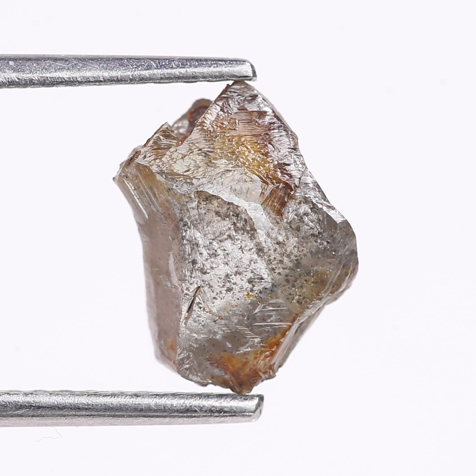 1.85 Carat Natural Gray Uncut Salt And Pepper Rough Diamond 9.70 MM