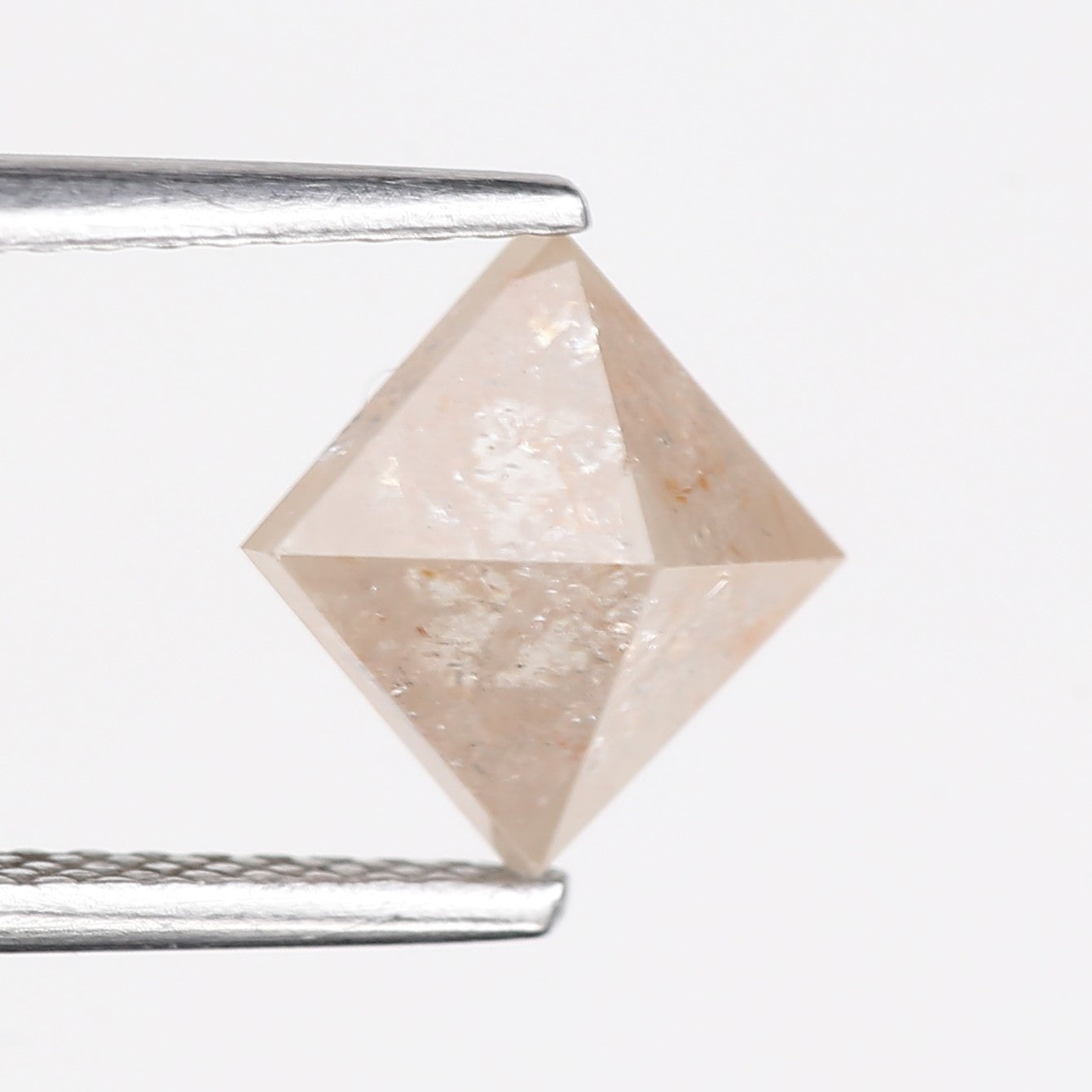 2.17 Carat Natural Square Pyramid Cut Salt And Pepper Diamond 6.00 MM