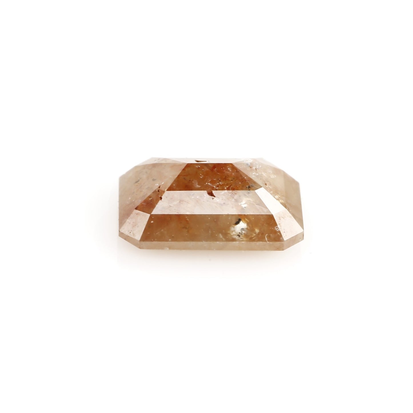 1.06 Carat 7.22 MM Natural Emerald Cut Rustic Orange Loose Diamond - Blackdiamond