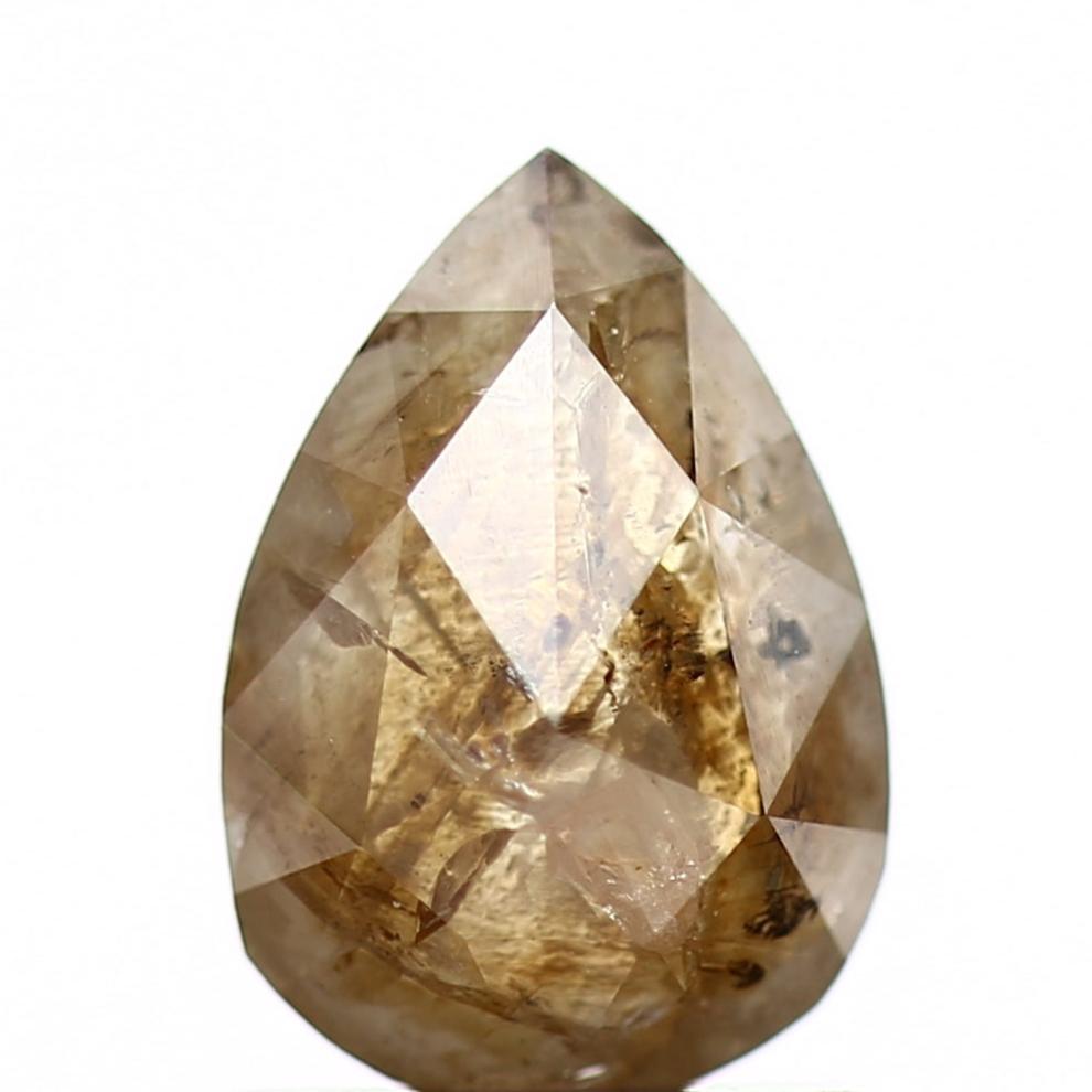 Pear 1 Carat Salt and Pepper Diamond 8.2 MM 