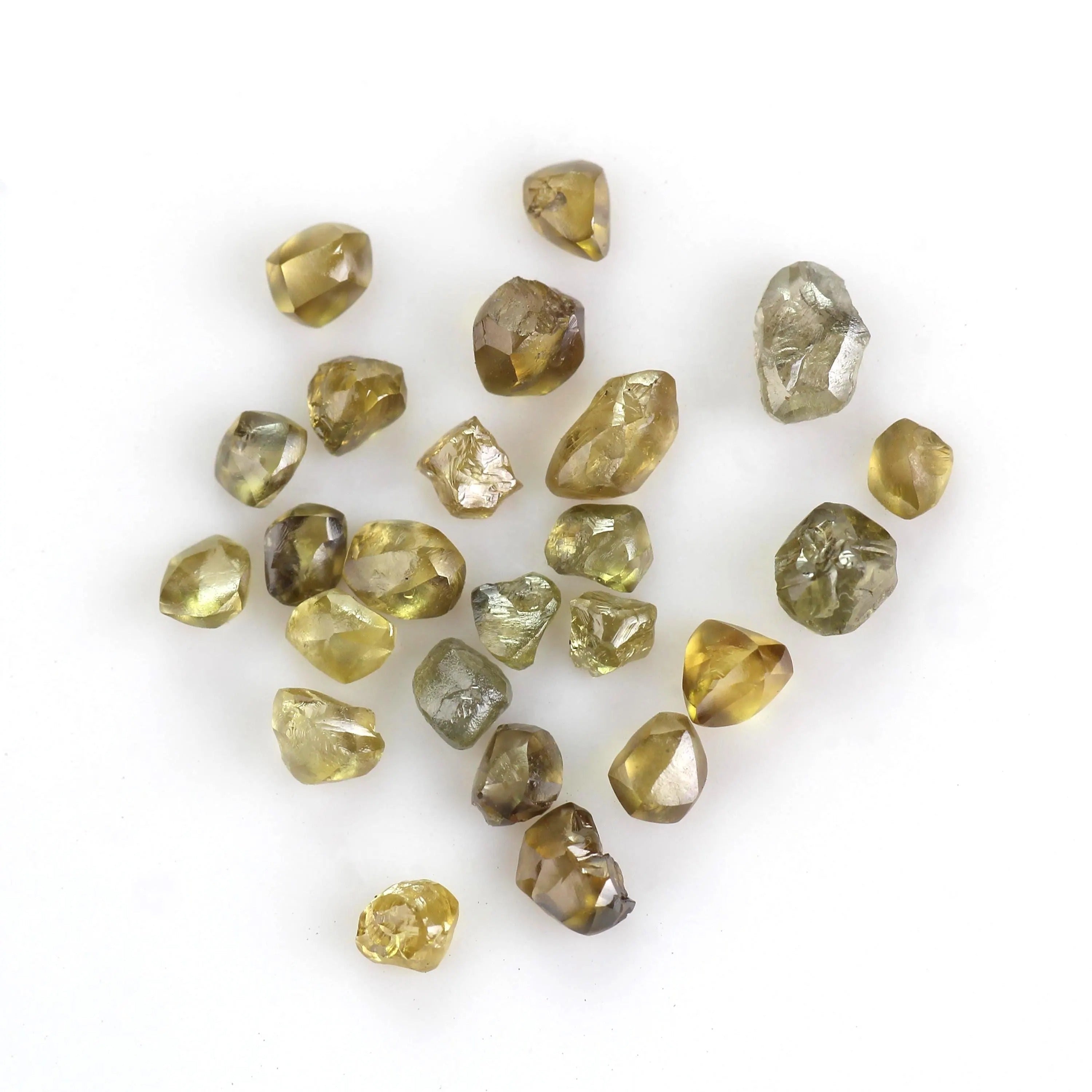 4.43 Ct Rough Natural Diamond Lot Green Yellow Champagne Raw Stone