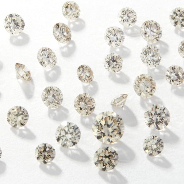 Melee Diamonds Round Brilliant Cut Diamond Ring, Hip Hop Jewelry 1 MM