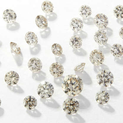 Melee Diamonds Round Brilliant Cut Diamond Ring, Hip Hop Jewelry 1 MM