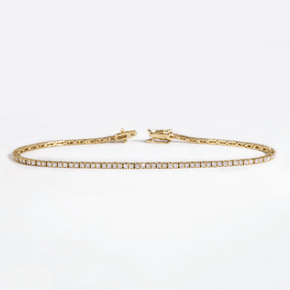 Round Diamond Tennis Bracelet In 14K & 18K Yellow Gold 1ct