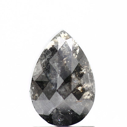 1.02 Carat Natural Pear Checker Cut Salt and Pepper Diamond SDM333