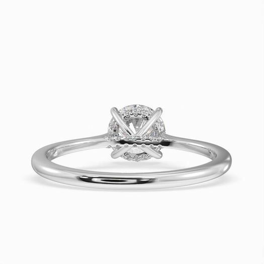 18k Gold 1 Carat D VVS1 Round Solitaire Engagement Ring Juliana